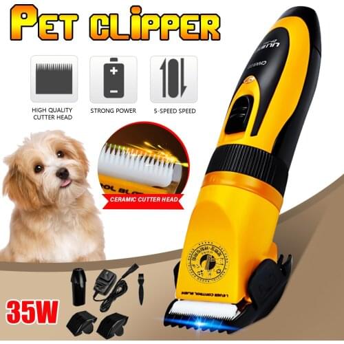 LILI 35W Professional Pet Dog Hair Trimmer Mute Rechargeable Electric Grooming Pet Cat Clippers For Cats Animals Haircut Machine