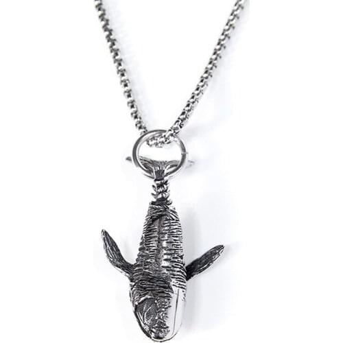Trendy Street Hip Hop Dolphin Necklace Whale Necklace Pendant Versatile Sweater Chain Personality Simple For Boyfriend