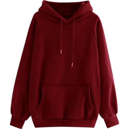 Fashion Hooded Solid Hoodies Womens Casual Hoodie Long Sleeve Woman Pullover Sweatshirt Tops Sudaderas Толстовка Худи L4