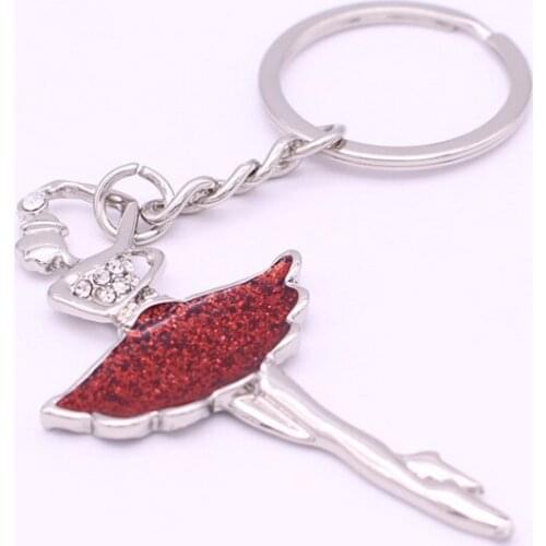 Ballet dancer keychain cute key ring dancing girl key chain key holder creative portachiavi chaveiro llaveros mujer bag charm