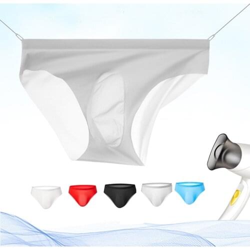 2021 Mens Underwear Ice Silk Seamless Ultra-Thin Transparent Mens Thin Triangle Panties Low Waist Mens Briefs