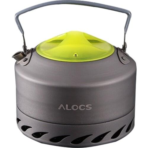 ALOCS 0.9L Aluminum Alloy Portable Outdoor Camping Cookware Kettle Equipment Picnic Teapot Water Kettle