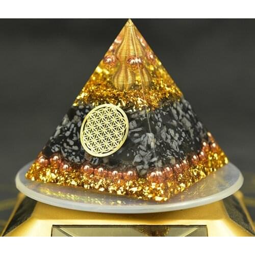 Reiki Orgonite Energy Orgon Pyramid Gathering Fortune Helping Soothe the soul Chakra Resin Decorative Craft Jewelry Cube