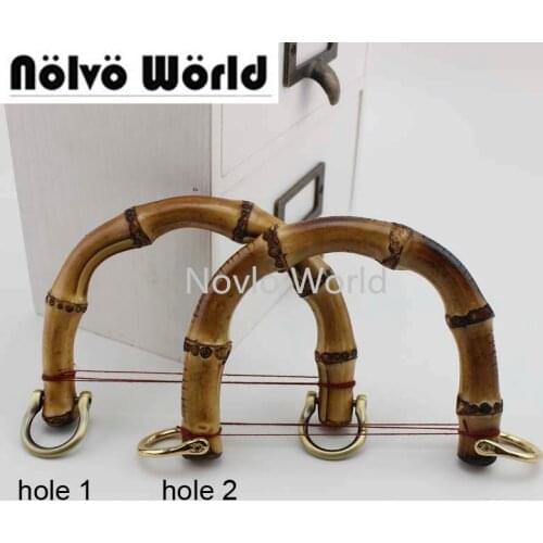 2-10-20 pieces,small size 10X9cm Natural bamboo handles for bags replacement,retro hand made knit bag handbags bamboo handle