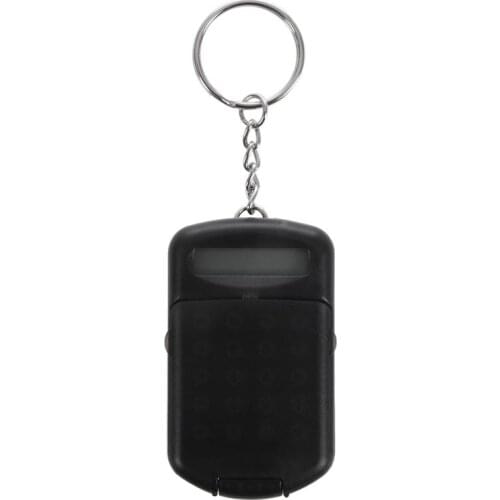 Gray Plastic Casing 8 Digits Electronic Mini Calculator w Keychain