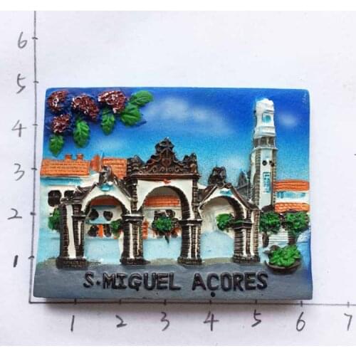 North Atlantic Portugal Azores Three-dimensional Landscape Tourist Souvenir Magnetic Sticker Fridge Magnet Souvenir