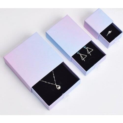 Blue Box For Jewelry 30pcs/lot Hard Paper Drawer Storage gIfts box Jewelry organizer boxes Engagement Ring For Earrings Necklace