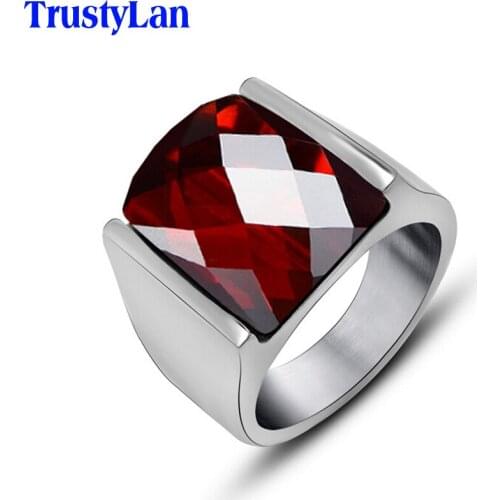 TrustyLan Rings With Crystals
