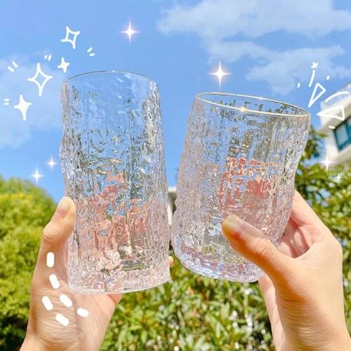 Creative Tree Pattern Transparent Glass Milk Coffee Water Cup Household Thickened Juice Drinking Tea Cups Wine Beer Glass Mugs