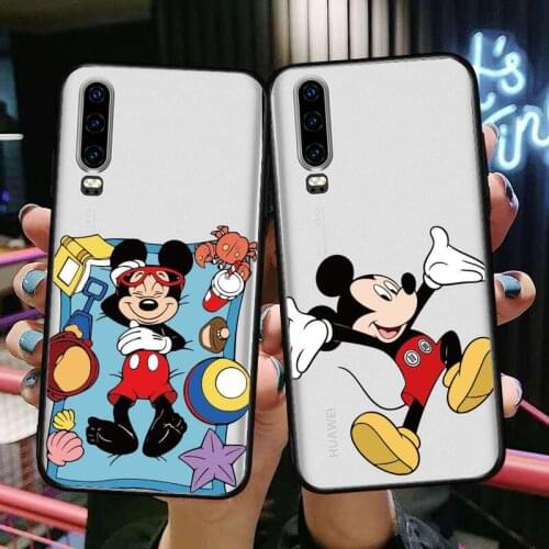 Smiling Mickey Mouse Anime Transparent Clear Phone Case For Huawei Honor 20 10 9 8A 7 5T X Pro Lite 5G Etui Coque Hoesjes Com