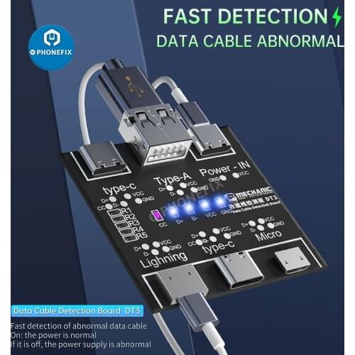 Mechanic USB Data Cable On-Off Detection Test Board for Lightning Micro Type-C Port Cable Data Cable Transfer Testing Tool