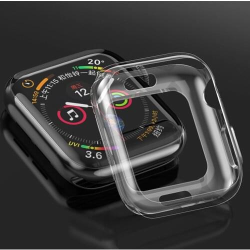 Protector Frame for Apple Watch Series 4 Case 40mm 44mm Clear Soft TPU Bumper Cases for iWatch Ultra-Thin Protective Cover