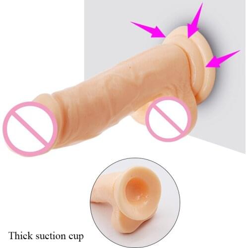 Jelly Dildo Realistic Adult Toys Soft Strapon Artificial Penis Suction Cup Large Dildo Erotic G Point Adult Sex Toys Product