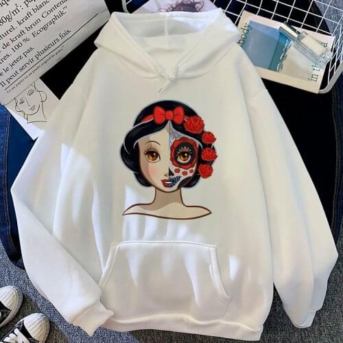 Vogue Disney Princess Harajuku Funny Cartoon Hoodies Women Ullzang Anime Streetwear Sweatshirt 90s Grunge Graphic Hoody Female