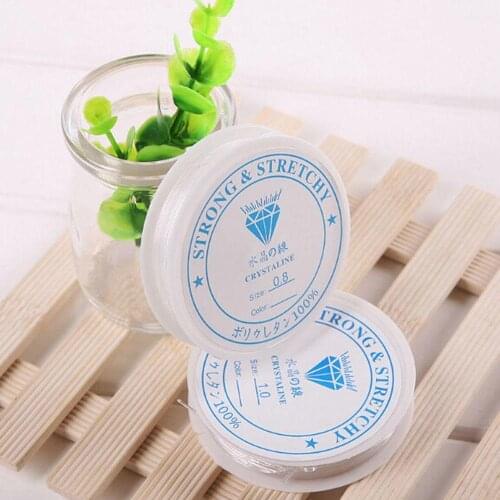 1Roll 0.5-1.0mm Transparent Elastic Crystal Srings For Beads Thread Bracelet Jewelry Findings Rope Accessories