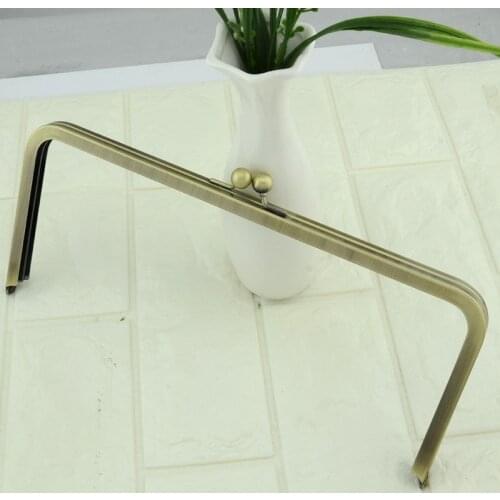 1piece Fashion Metal Purse Frame Handle Bag DIY Craft Kiss Clasp Lock High Quality Surface Home Craft Bag Accessories 27.5cm New