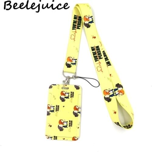 12sets Greys Anatomy Key lanyard Car KeyChain ID Card Pass Gym Mobile Phone Badge Kids Key Ring Jewelry Accessories Decorations