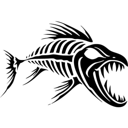 17.8*12CM Cool Fishbone Vinyl Stickers Personalized Car Stickers Car Styling Accessories C2-0576