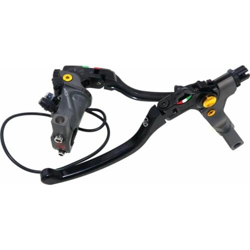 22mm 19RCS Motorcycle Hard Anodizing Mirror Clamp Radial Hydraulic Brake Master Cylinder Cable Clutch Brake Lever Big Oil Cup