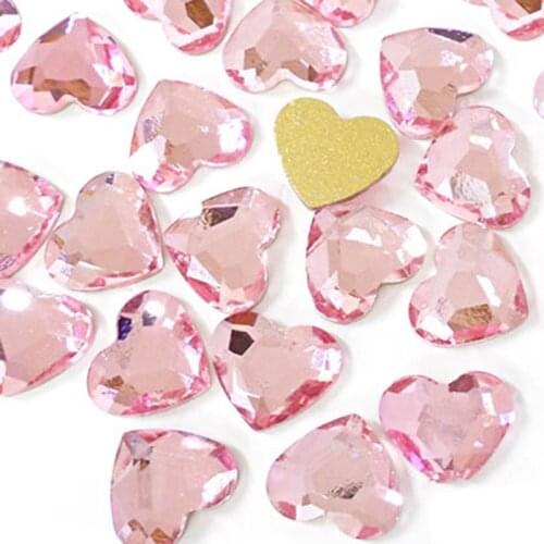 50pcs#YJY15nail Rhinestones Shapes Heart For Valentinas Day Pink/Violet/Red/Green Blue/White..Crystal Resin Stones For Manicure