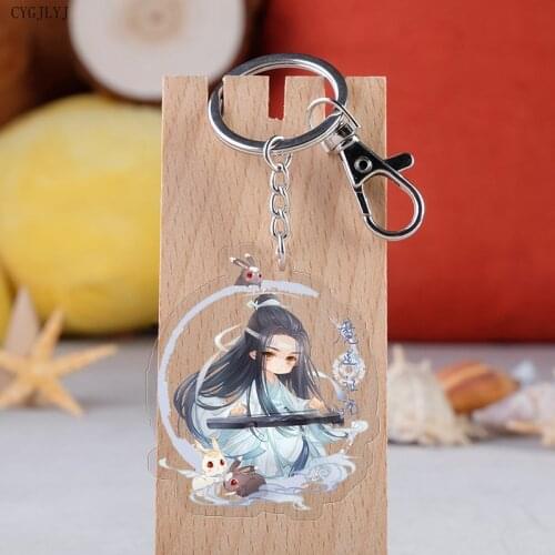 Anime Mo Dao Zu Shi Keychain Woman Key Ring Jiang Cheng Acrylic Cute Grandmaster of Demonic Cultivation Llaveros For Kids Gifts