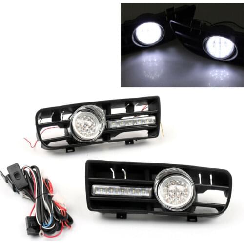 Artudatech Fog Light 5 LED Front Bumper Grille DRL Lamp For VW Golf MK4 GTI TDI 1999 2000 2001 2002 2003 2004