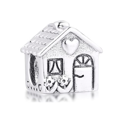 Sweet Home Charm Fit Pandora Original Bracelet S925 Silver Beads for Jewelry Making DIY Gift Women 02026