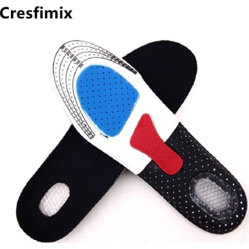 Cresfimix women fashion high quality light weight breathable soft insole pad men cool comfortable blue shoes insole a5536b