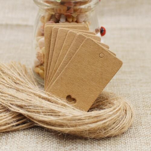 Diy 5*3cm retangular black/ kraft paper blank Tags with star/heart hollow 500pc +500PC strings custom cost extra