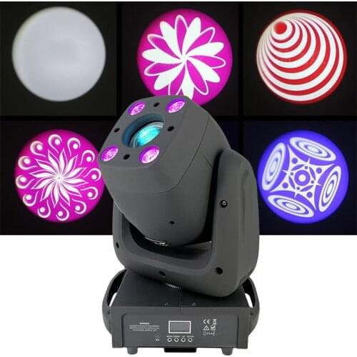 DMX512 LED DJ Lights 100w white spot +4x10w RGBW Wash moving head light High brightness gobos effects stage lighting for Disco