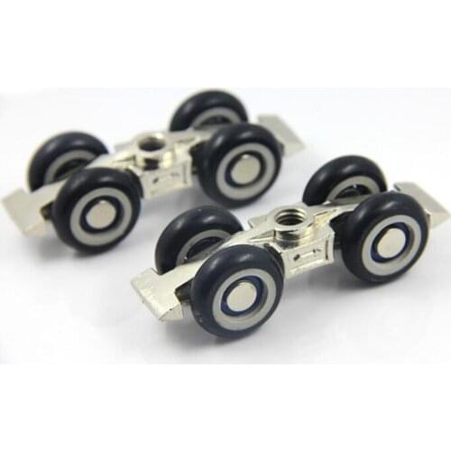 Hardware Slide Doors pulley, Sliding doors hanging rail wheel, small size, 1 sets/ ,for one door/ 30 * 30 hanging rail HM50