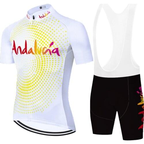 Andalucia Laser Cut Estivo Uniforme Cycling Jersey 2021 Camiseta Masculino Verano Maillot Mallots Ciclismo Hombre Ropa Ciclismo