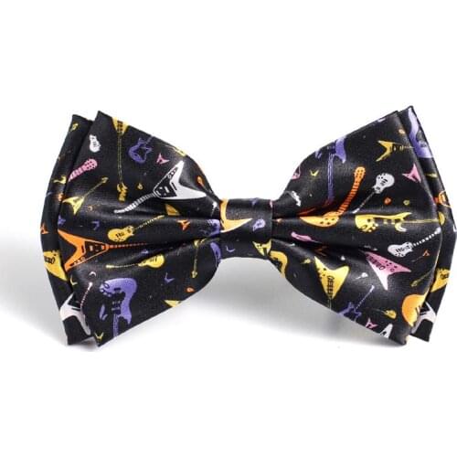 Bow tie for man Women Mens Rainbow Music Guitar Tuxedo Dress Shiny Bowtie Party wedding butterfly Knot 2020 New Fashion Cravat