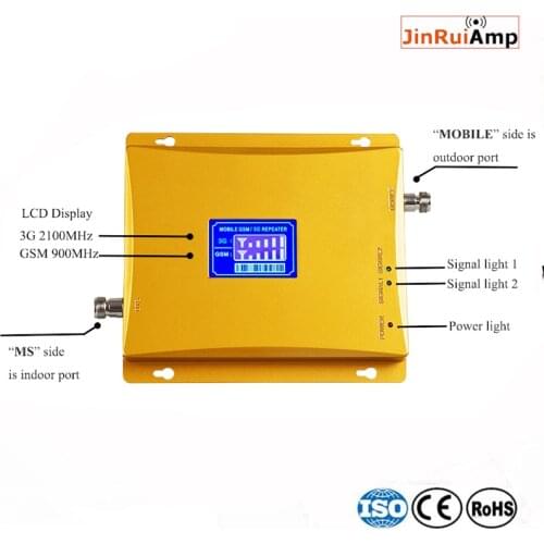 GSM 2G 3G Repeater Dual Band GSM900 WCDMA 2100 Cellular Signal Booster Cellphone Amplifier 900mhz 2100mhz mobile UMTS Repeater