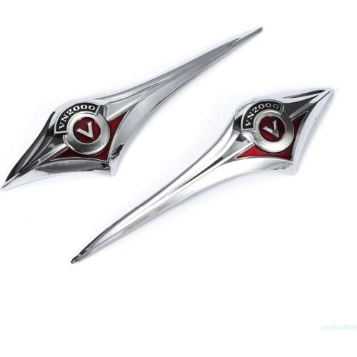 Chrome Fuel Gas Tank Badge Emblem Decal Stickers ABS Plastic for Kawasaki Vulcan VN 2000 Classic VN2000 3D Decal Sticker