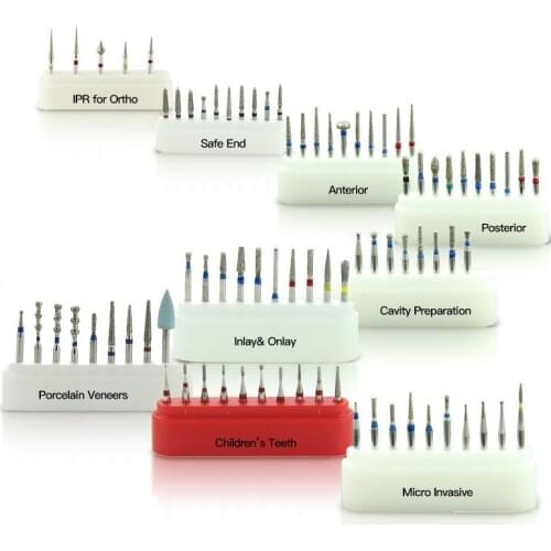 JNSUR Dia1.6MM Wear-resisting Dental Burs Drills High Speed Handpiece Polishing Whitening Tool Dentistry Material Diamond Burs