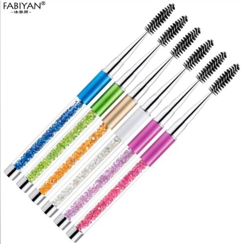 Makeup Brushes Spoolers Spiral Rhinestone Applicator Eyes Cosmetic Comb Tools 6 Colors Extension Eyelash Eyebrow Mascara Wands