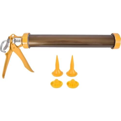 Dual-use Aluminum Alloy Structure Glass Glue Gun+2 Glue Mouth+2 Push Piece, Can be Installed 590ml/700g of Soft Gun Hot Selling