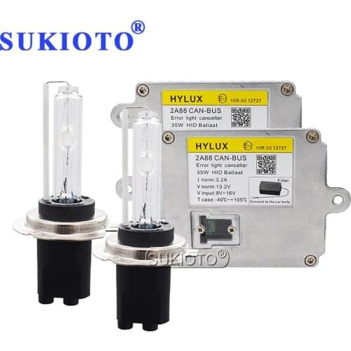 SUKIOTO 35W Canbus Xenon H7C HID Headlight Kit 4300K 5000K 6000K 8000K H7C Car Light Bulb AC 35W Hylux 2A88 Canbus Ballast Kit
