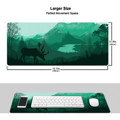 Forest Picture Printed Mouse pad Computer mat Extra Large Mouse Pad Anti-slip Natural Rubber with Locking Edge Gaming Mouse Mat