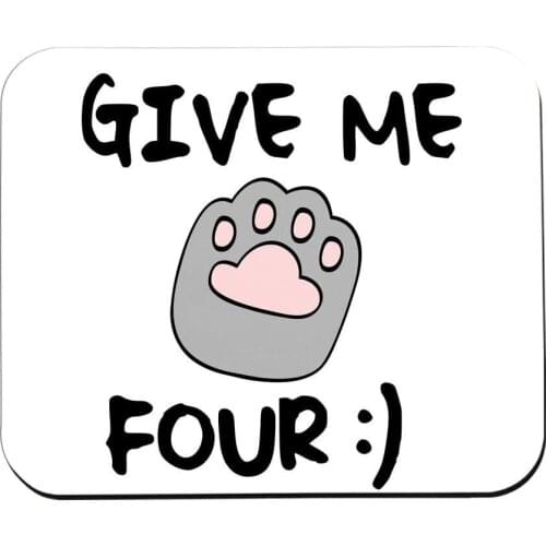 Cat Mouse Pads Funny Cute Cat Paw Give Me Five Mouse Pad for Laptop Funny Non-Slip Gaming Mouse Pad for Office Home Travel