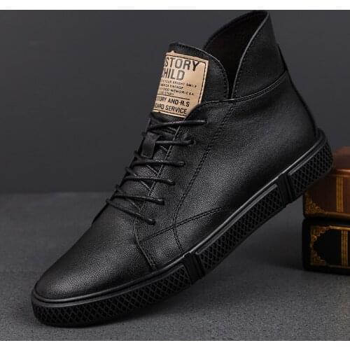 Men Boots Men 2021 New Winter Plus Velvet Warm Boots Men Genuine Leather Tooling Boots Men Winter Warm Sneakers