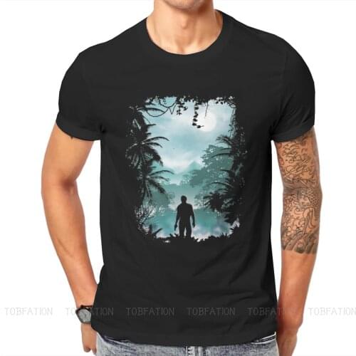 Nathan Drake Essential Hipster TShirts Uncharted Ruben Fleischer Nathan Drake Men Style Fabric Tops T Shirt Round Neck Big Size