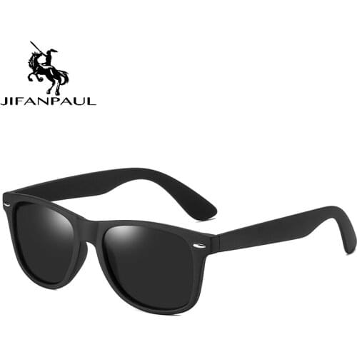 JIFANPAUL Sun Glasses fishing Driving Sunglasses Brand NEW Fashion Sunglasses Men UV400 Polarized Square Metal Frame Male