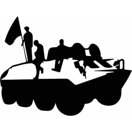 Exquisite Chariot with Logo Victory Decals Car Window Stickers Personalized Pvc Waterproof Decals Black/white, 15cm*12cm