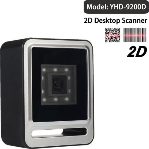 YHDAA Omnidirectional Barcode Scanner 1D 2D QR Desktop BarCode Reader Platform Support Data Matrix PDF417 for Retail Supermarket