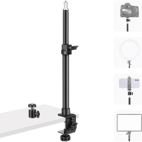 Neewer Desk Mount Stand, Tabletop C Clamp Mount Stand, Aluminum Alloy Clip Stand with 1/4" Ball Head for Ring Light, Video Light