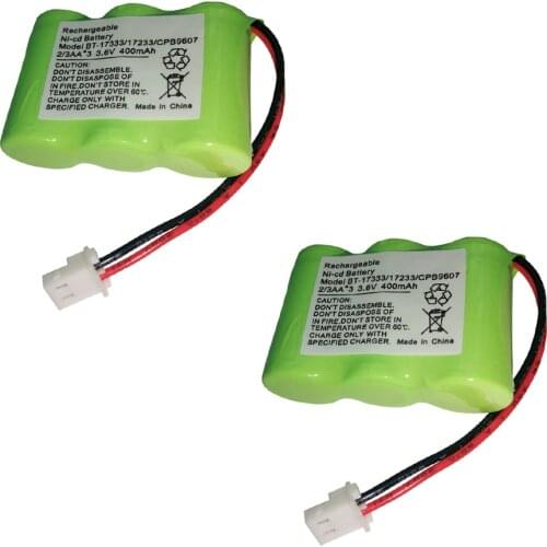 Ni-CD Battery 3.6V 400mah Replacement Battery For BT17333 BT-163345 BT27333 3.6v 2/3 AA Battery