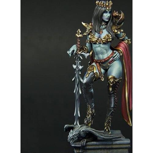 New Unassembled 1/24 ancient fantasy woman stand Resin Figure Unpainted Model Kit