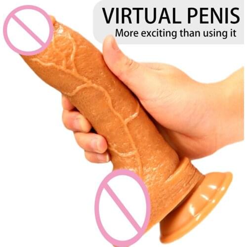 New Thick Big Dildo Suction Cup Realistic Penis Sextoys For Women Masturbation Artificial Penis Clear Veins Big Dick Erotic Shop